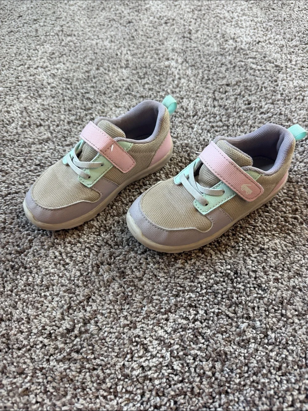 See Kai Run Neutral Sneakers with Pink and Mint Accents